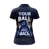 Maxcorners Funny Blue Bowling Your Ball Will Be Right Back Premium Customized Name 3D Shirt For Women