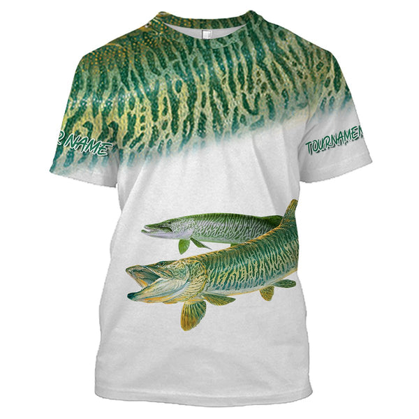 Maxcorners Musky Tournament Fishing Customize Name 3D Shirts