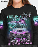 Maxcorners Yes I Am A Girl Jeep Hoodie