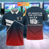 Maxcorners Bowling My Mind's In The Gutter But My Balls Aren't Personalized Name 3D Shirt