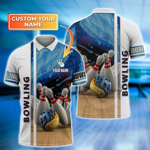 Maxcorners Bowling Lover Personalized Name 3D Shirt