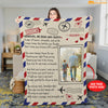 Maxcorners (Photo Inserted) Dad My Hero And Guide - Personalized Blanket - Loving Gift For Family Members