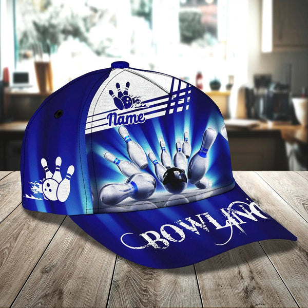 Maxcorners Bowling Classic Personalized Name 3D Cap