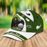 Maxcorners Love Lawn Bowls Classic Personalized Name 3D Cap