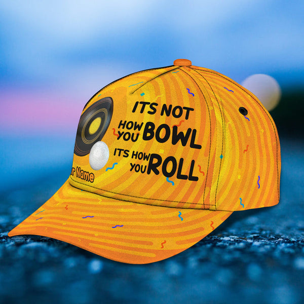 Maxcorners Its Not How You Bowl Its How You Roll Personalized Name 3D Cap