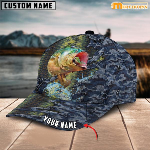 Maxcorners Personalized Steel Bass Fishing Cap