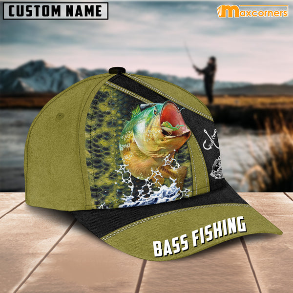 Maxcorners Personalized Take The Bait Bass Fishing Cap