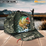 Maxcorners Personalized Zip Up Bass Fishing Cap All Over Printed Color5