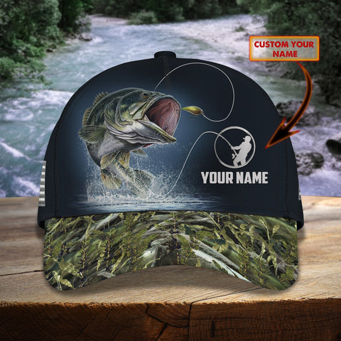 Maxcorners Personalized Name Bass Fishing Cap