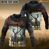 Maxcorners Deer Hunting Personalized Name 3D Over Printed Hoodie