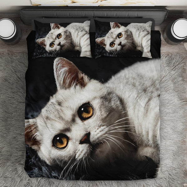 Maxcorners White Cat Bedding - Blanket