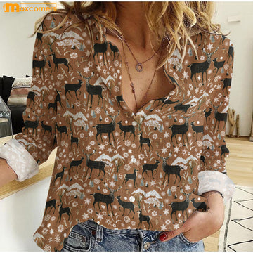 Maxcorners Deer Casual Shirt Multicolor 3 Colors
