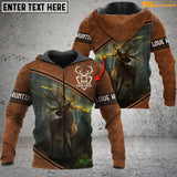 Maxcorners Deer Hunter Personalized Name 3D Over Printed Hoodie