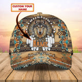 Maxcorners Personalized Native American Wolf Cap