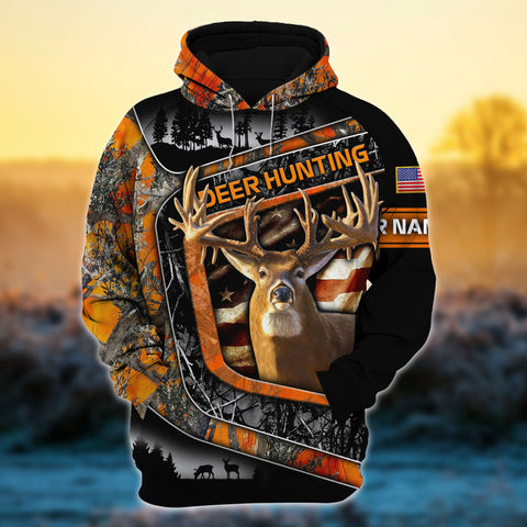 Max Corner Epic Deer Hunting Personalized 3D Hoodie For Hunting Lover