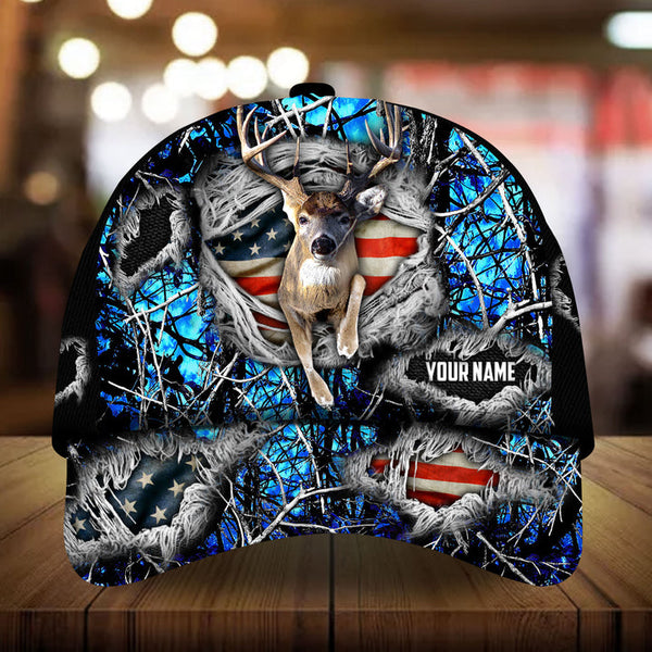 Max Corners Epic Deer Hunting Cracked Jean Pattern 3D Multicolor Personalized Cap