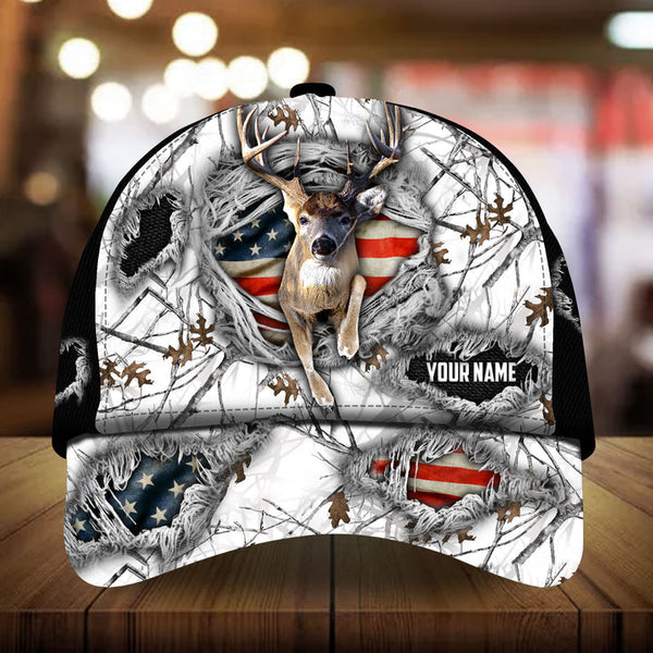 Max Corners Epic Deer Hunting Cracked Jean Pattern 3D Multicolor Personalized Cap