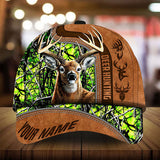 Maxcorners Premium Florapunk Black Camo Deer Hunting Personalized Hats 3D