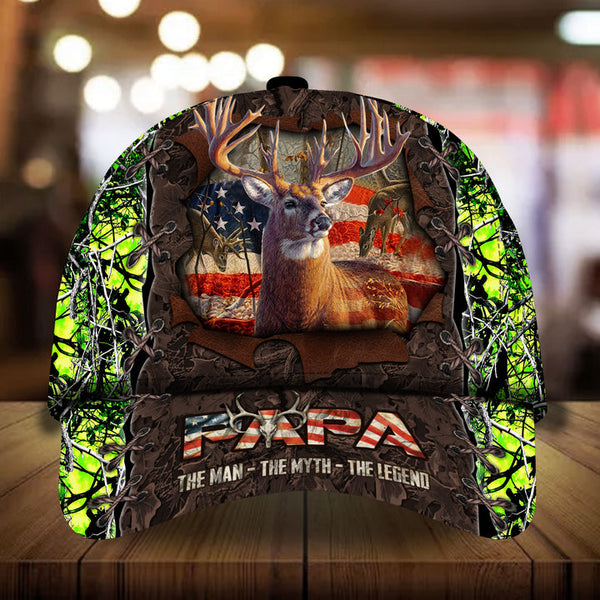 Max Corners Papa Premium Hunter Camouflage 3D Multicolor Personalized Cap