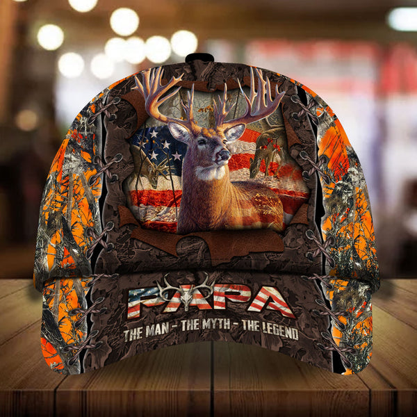 Max Corners Papa Premium Hunter Camouflage 3D Multicolor Personalized Cap