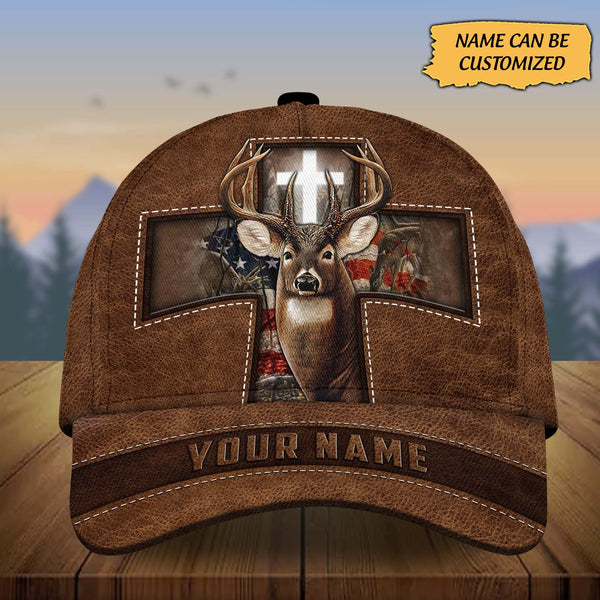 Maxcorners Custom Name James Deer Hunting Premium 3D Printed Cap