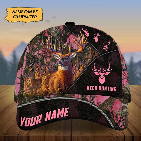 Maxcorners Custom Name Thiego Deer Hunting Premium 3D Printed Cap