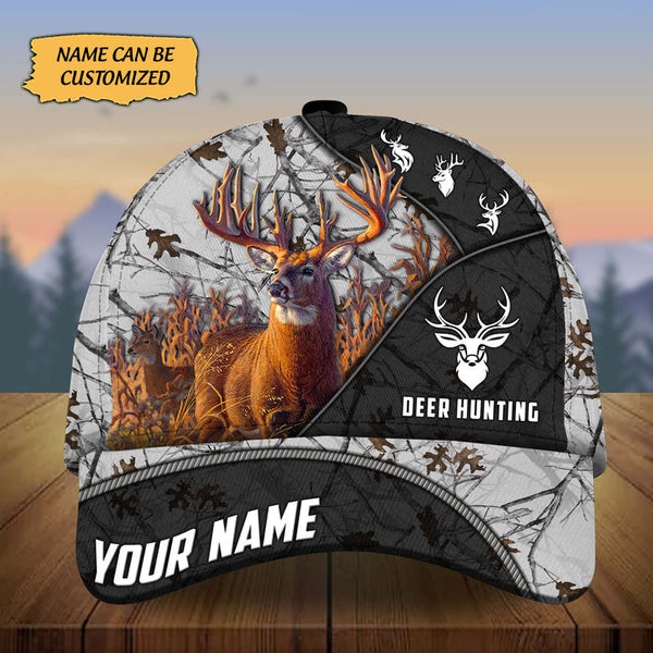 Maxcorners Custom Name Thiego Deer Hunting Premium 3D Printed Cap