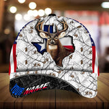 Max Corners Texas Flag Deer Hunting Camo Pattern 3D Multicolor Personalized Cap