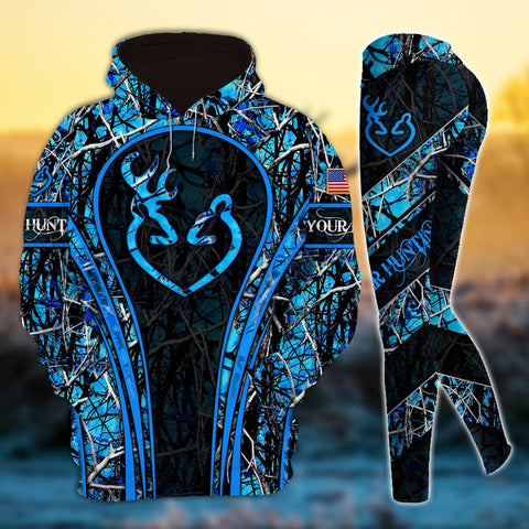 Max Corner Cool Deer Hunting Hunter Country Girl Personalized 3D Style 8 Combo Hoodie & Legging Set