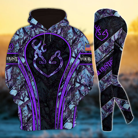 Max Corner Cool Deer Hunting Hunter Country Girl Personalized 3D Style 6 Combo Hoodie & Legging Set