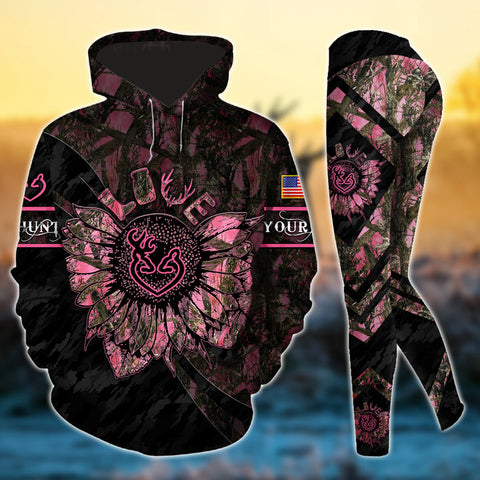 Max Corner Beautiful Love Hunting Flower Personalized Style 1 Combo Hoodie & Legging Set