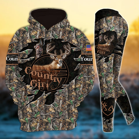 Max Corner Cracked Country Girl Hunting Personalized 3D Style 7 Combo Hoodie & Legging Set