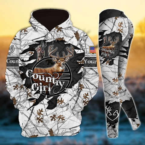 Max Corner Cracked Country Girl Hunting Personalized 3D Style 2 Combo Hoodie & Legging Set