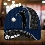 Maxcorners Golf Blue Skull Pattern Customized Name All Over Printed Cap