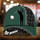 Maxcorners Golf Green Skull Pattern Customized Name All Over Printed Cap