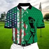 Max Corners Smoke US Flag Multicolor Personalized 3D Golf Polo Shirt