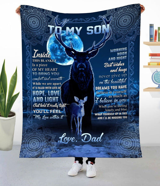 Maxcorners To My Son Deer Fleece - Blanket