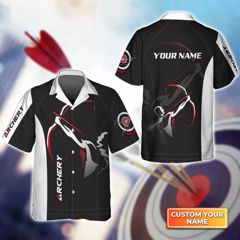 Maxcorners National Archery Team Personalized Name 3D Hawaiian Shirt