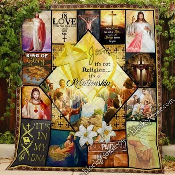 Maxcorners  Jesus Its A Relationship Quilt - Blanket