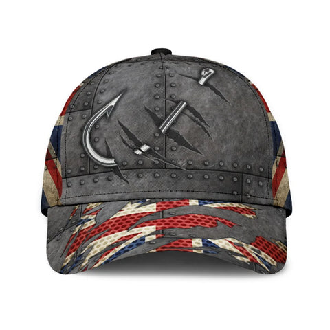 Maxcorners Fishing United Kingdom Hook Print Cap