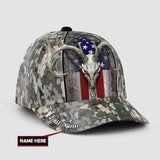 Maxcorners Personalized Name Hunting Classic Cap Skull HM 16