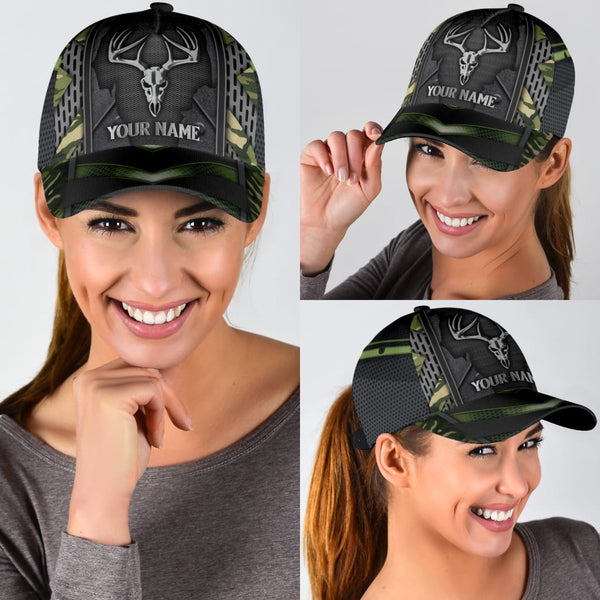 Maxcorners Personalized Skull Deer Hunting Camo Classic Cap HM26