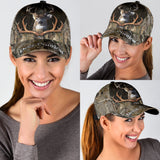 Maxcorners Personalized Hunting Deer Camo In Antler Classic Cap HM38