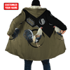 Maxcorners Personalized Name Rooster Green Unisex Hoodie
