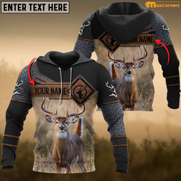 Maxcorners Deer Hunting Personalized Name 3D Over Printed Hoodie