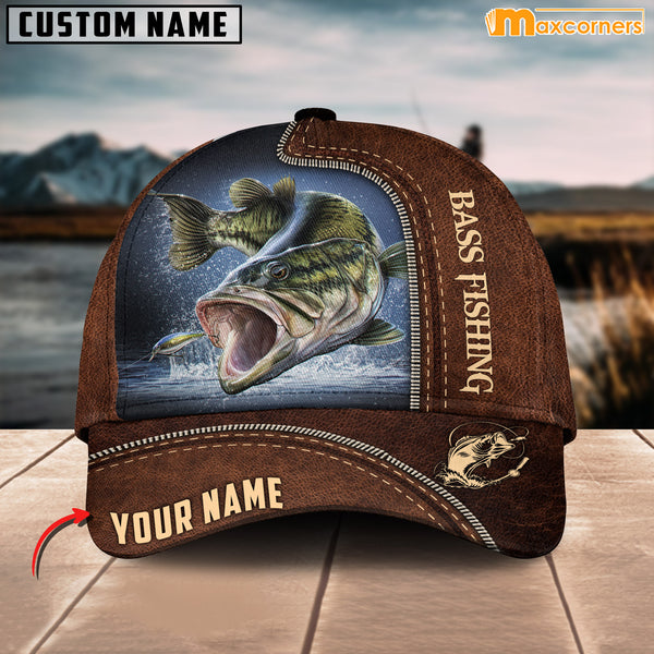 Maxcorners Personalized Name Bass Fishing Cap