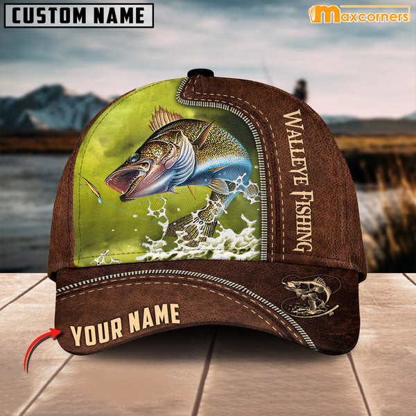 Maxcorners Personalized Name Walleye Fishing Cap