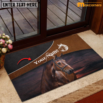 Maxcorners Personalized Love Sad Horse Doormat