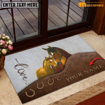 Maxcorners Personalized Love Horse Sympathy Doormat