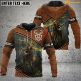 Maxcorners Deer Hunter Personalized Name 3D Over Printed Hoodie